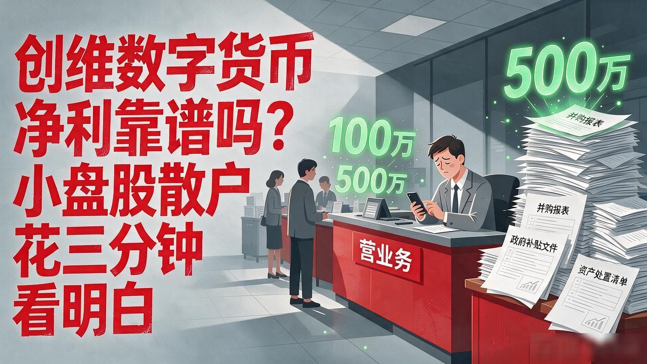 创维数字货币净利靠谱吗？小盘股散户花三分钟看明白