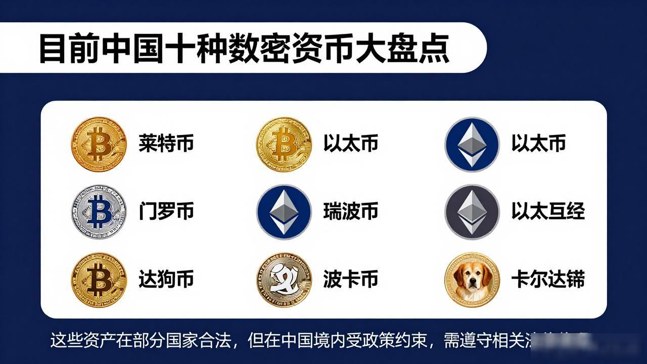 目前中国十种数字货币大盘点