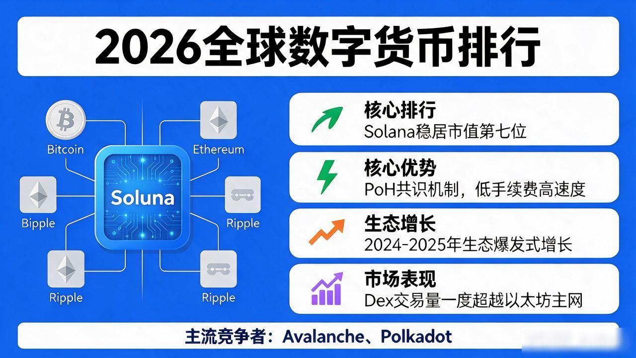 全球数字货币排行2026：比特币vs以太坊，主流币种实力对比