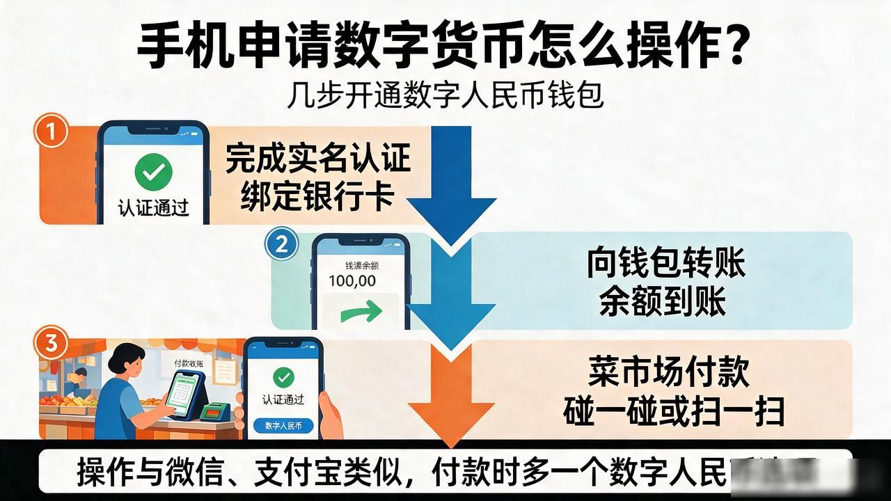 手机申请数字货币怎么操作？几步开通数字人民币钱包
