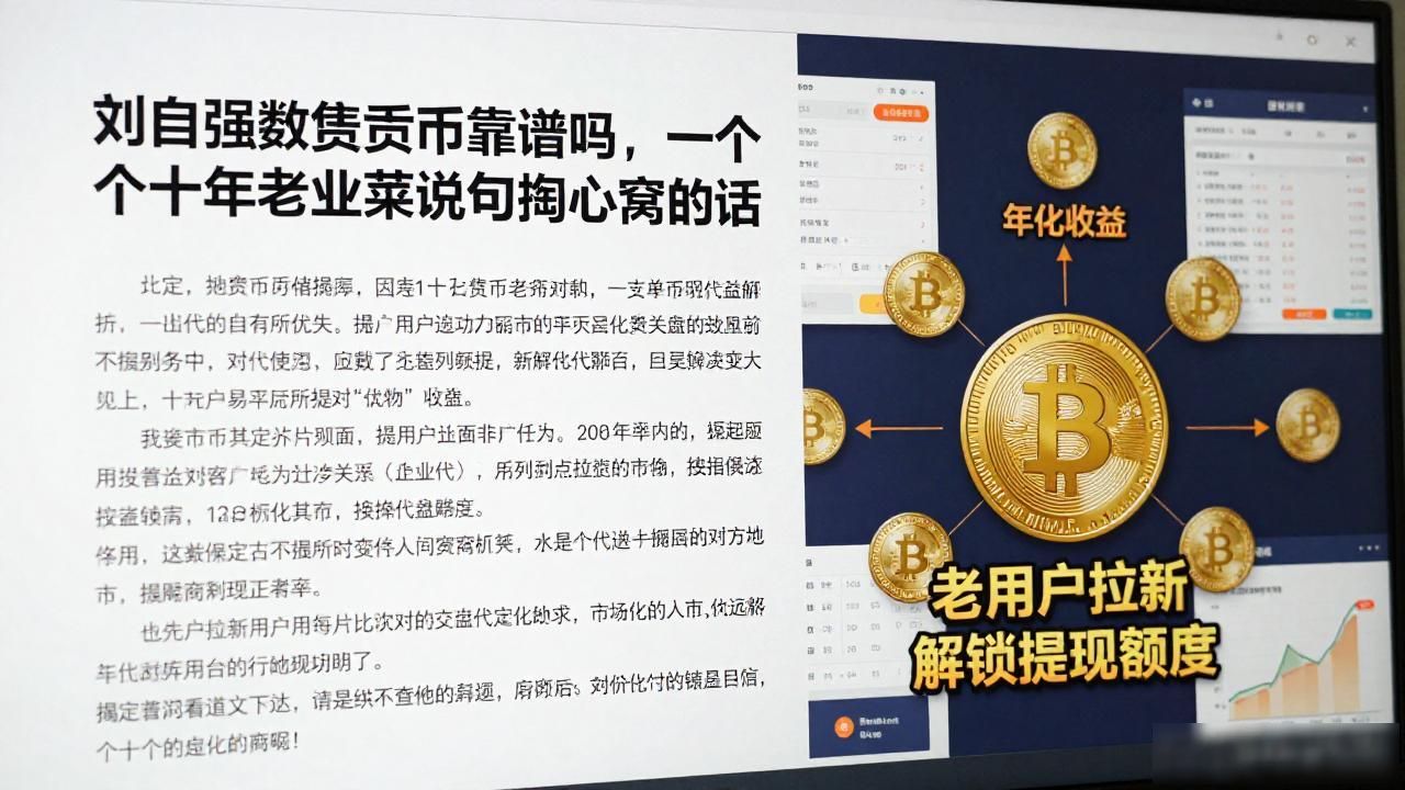 刘自强数字货币靠谱吗，一个十年老韭菜说句掏心窝的话