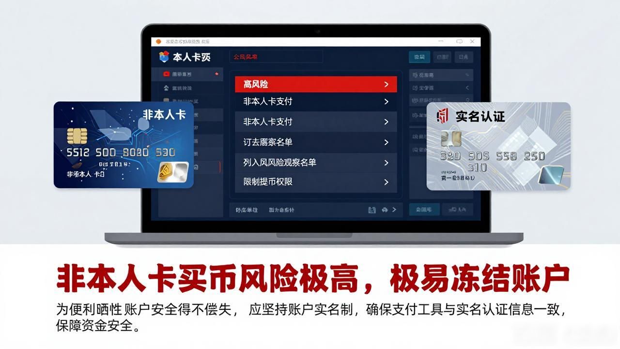 非本人卡买币风险极高，极易冻结账户