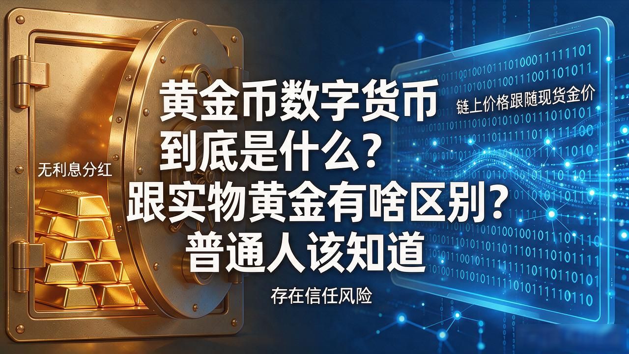 黄金币数字货币到底是什么？跟实物黄金有啥区别？普通人该知道