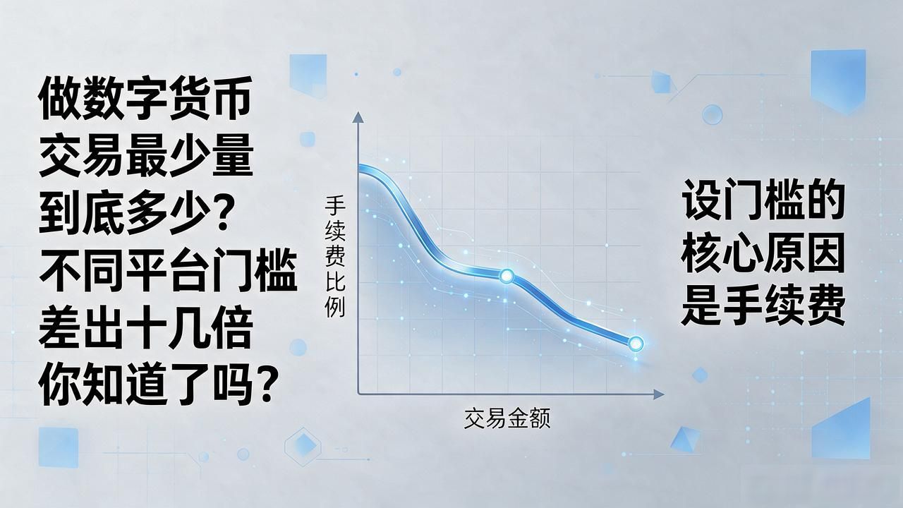 做数字货币交易最少量到底多少？不同平台门槛差出十几倍你知道了吗