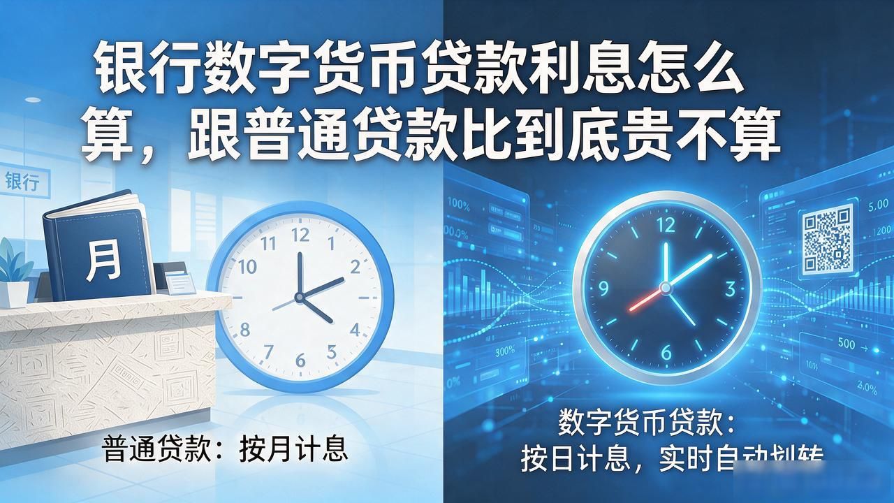 数字货币贷款与普通贷款利息区别_银行数字货币贷款利息_数字货币贷款利率计算