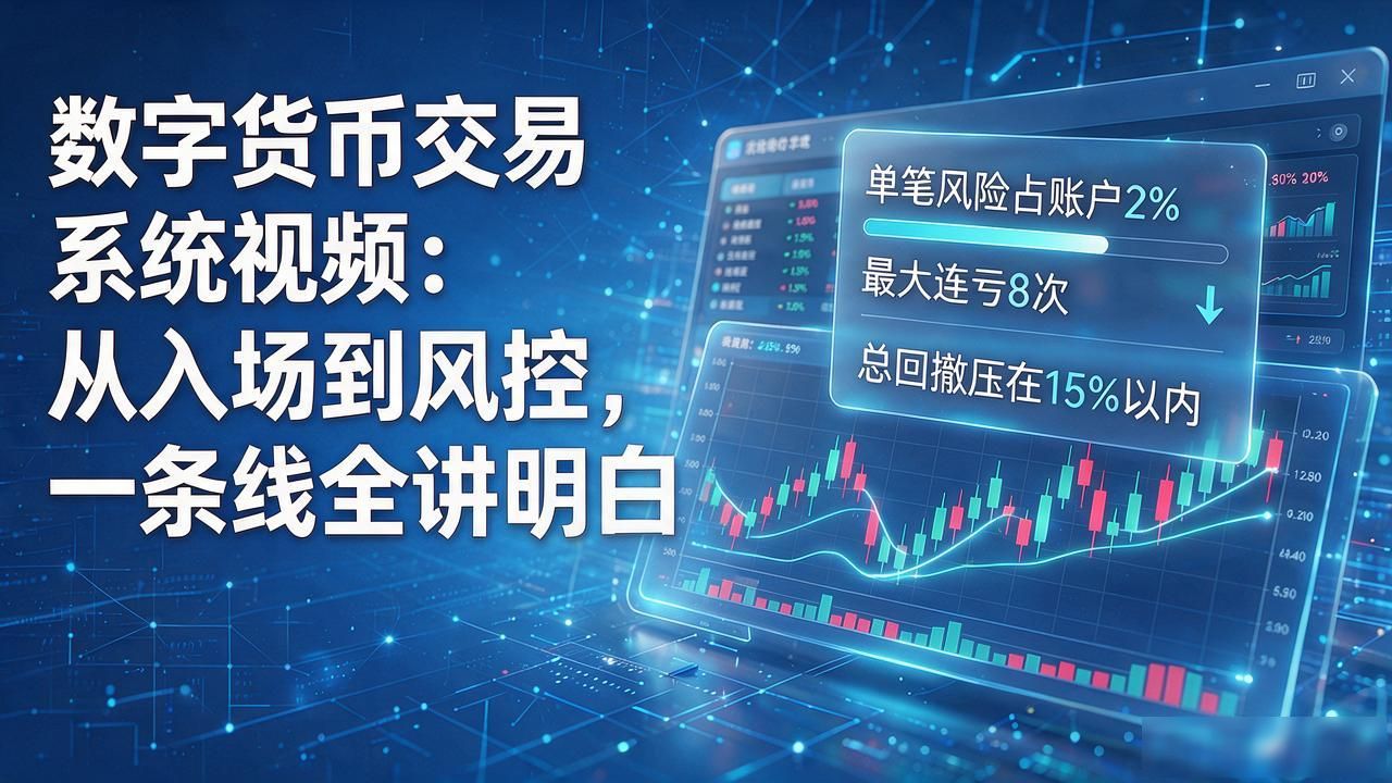 数字货币交易系统视频_数字货币交易系统 进场条件 仓位管理_止盈止损 资金曲线复盘