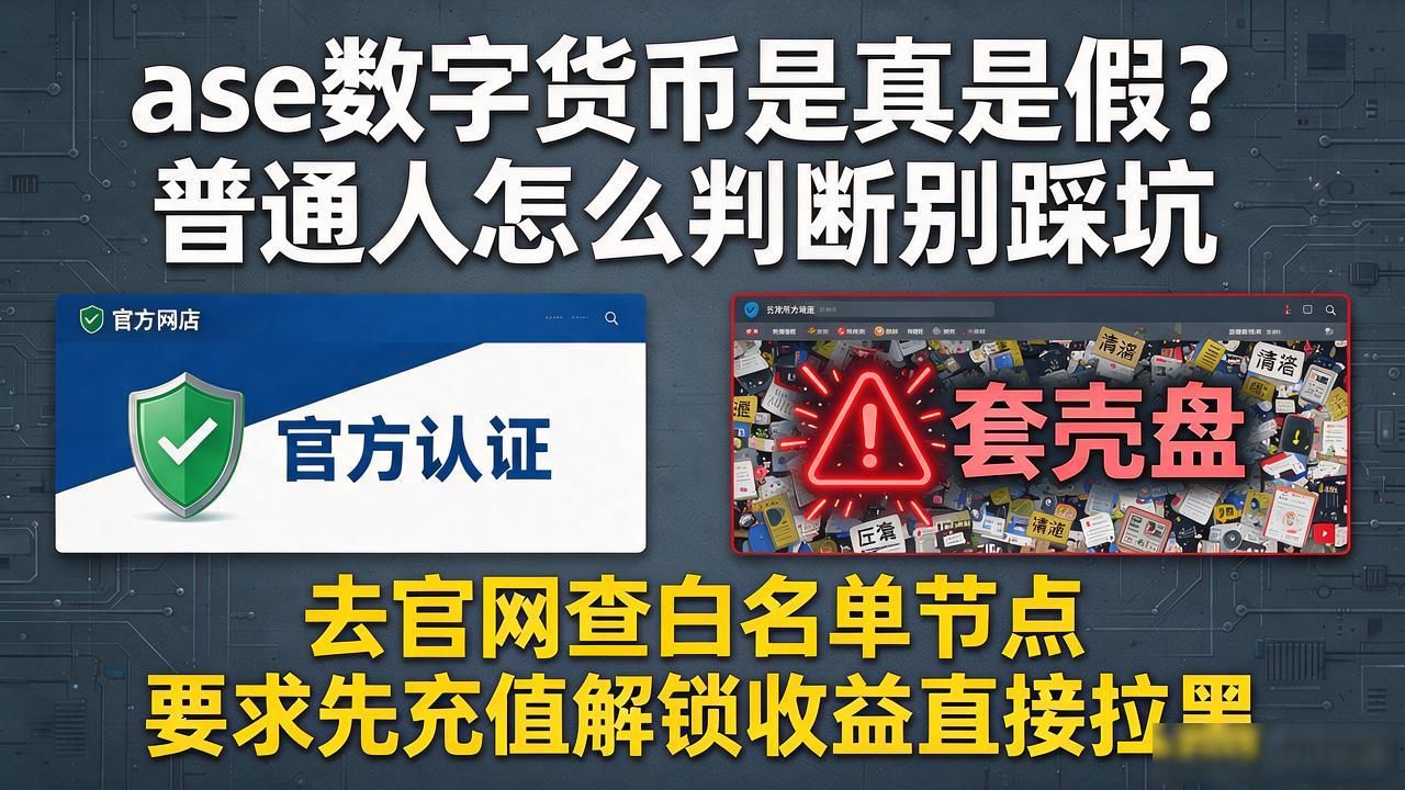 ase数字货币是真是假？普通人怎么判断别踩坑