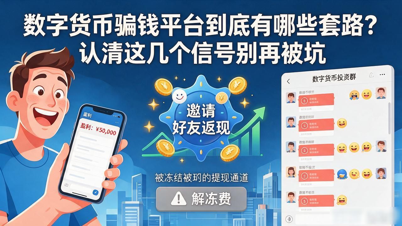 数字货币骗钱平台到底有哪些套路？认清这几个信号别再被坑