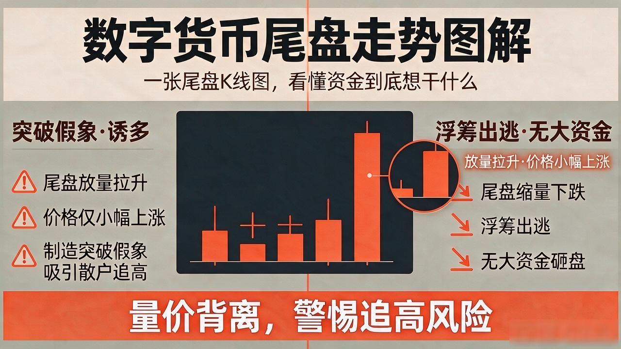 数字货币尾盘走势图解：一张尾盘K线图，看懂资金到底想干什么