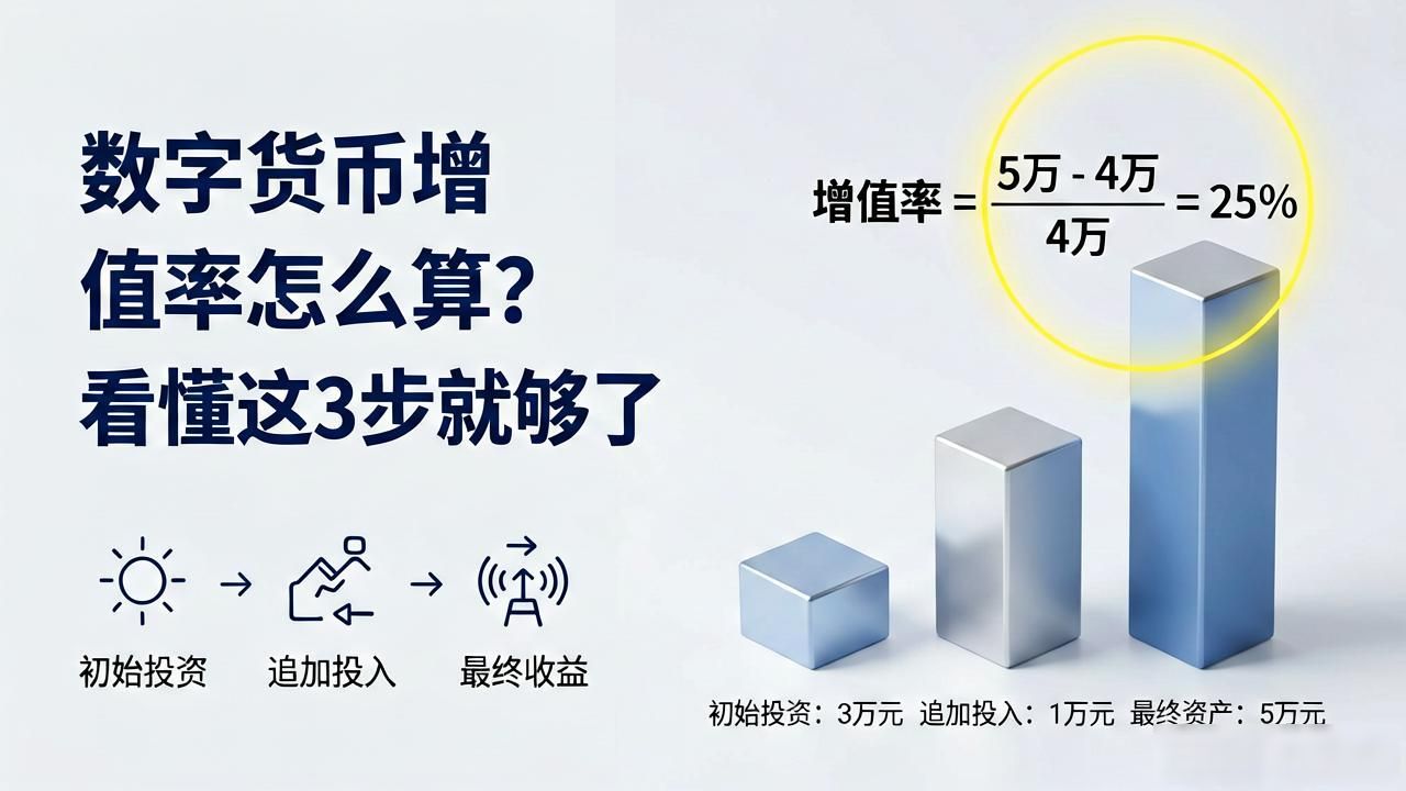 数字货币增值率怎么算？看懂这3步就够了