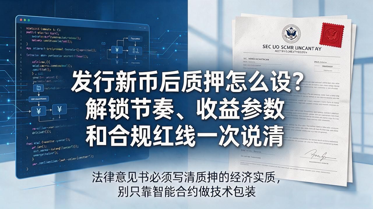 发行新币后质押怎么设？解锁节奏、收益参数和合规红线一次说清