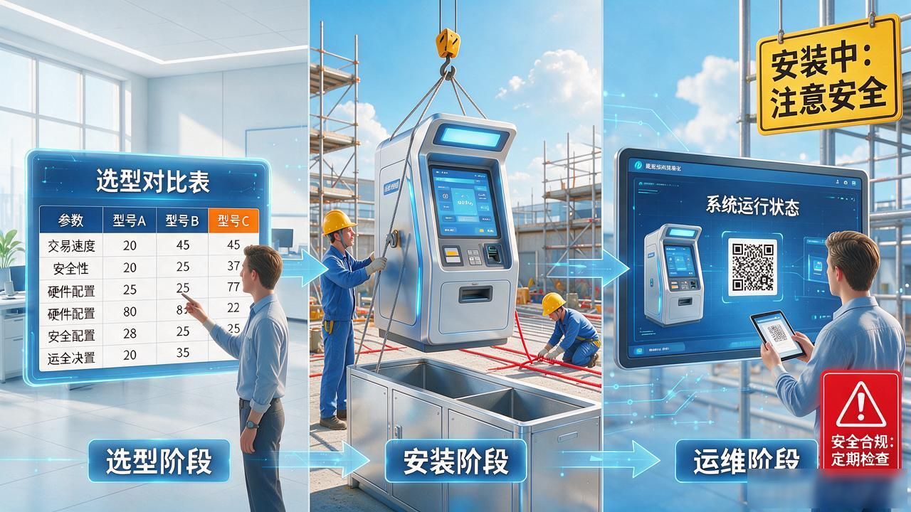 数字货币自动柜台机，选型安装运维全流程，踩坑经验全分享