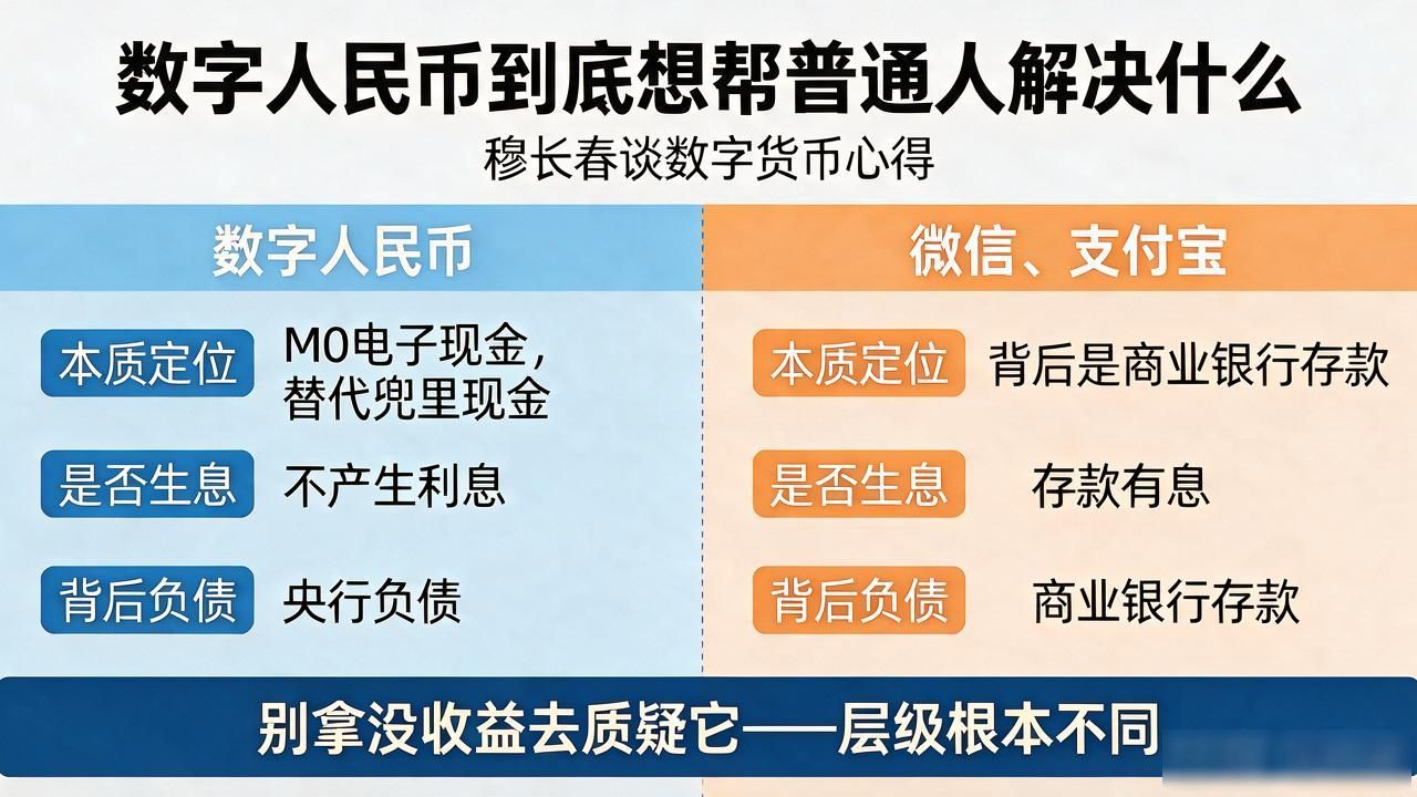 穆长春谈数字货币心得：数字人民币到底想帮普通人解决什么
