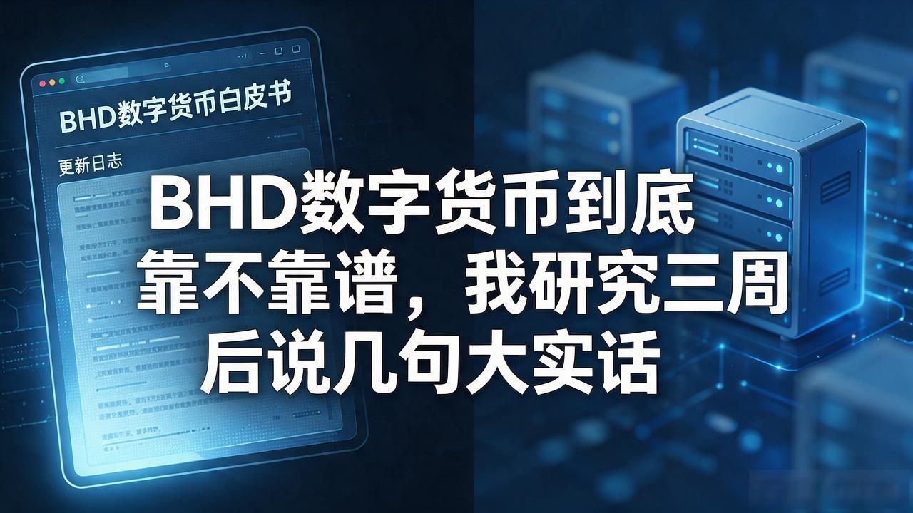 BHD数字货币到底靠不靠谱，我研究三周后说几句大实话