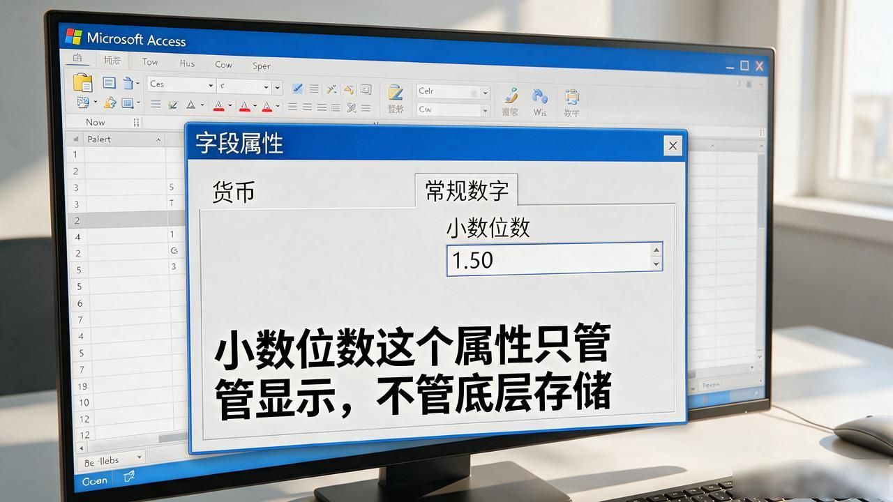 Access常规数字字段小数位数调整_Access货币字段小数位数设置_access货币常规数字整数后2