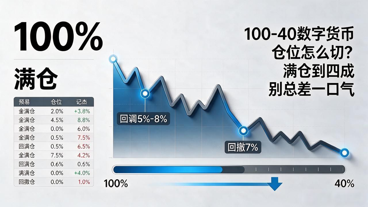 100-40数字货币仓位怎么切？满仓到四成别总差一口气