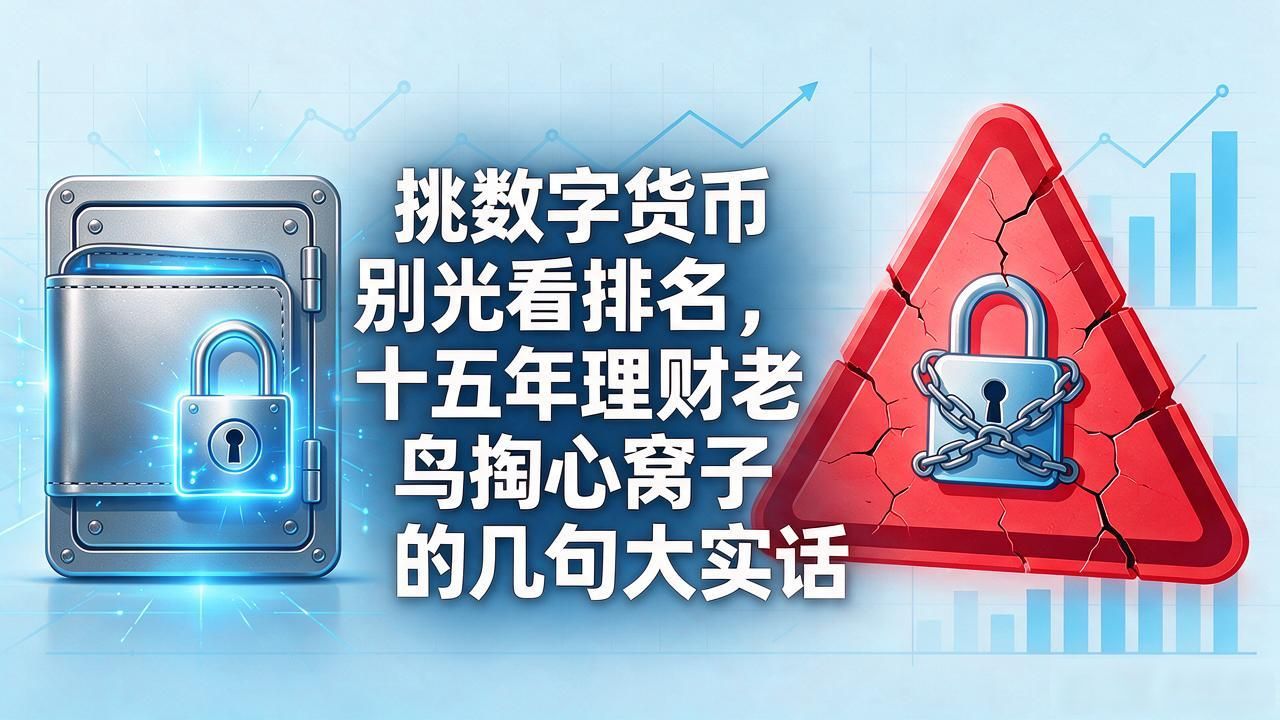 挑数字货币别光看排名，十五年理财老鸟掏心窝子的几句大实话