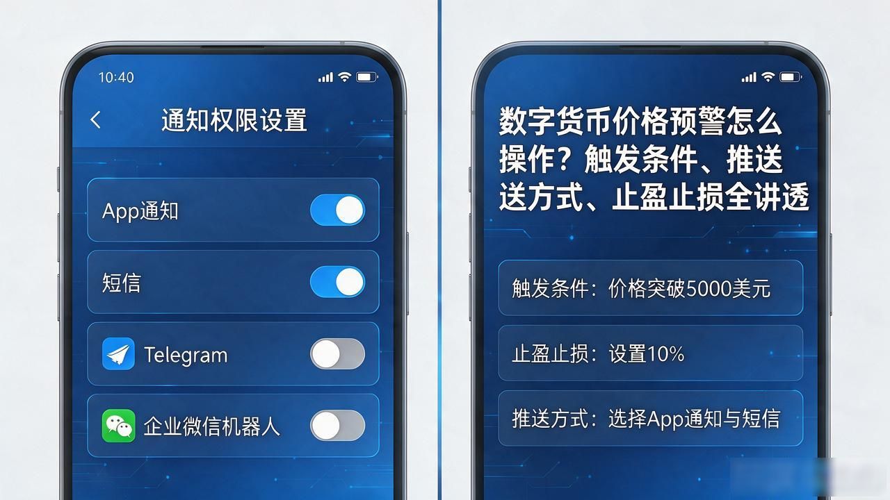 数字货币价格预警怎么操作？触发条件、推送方式、止盈止损全讲透