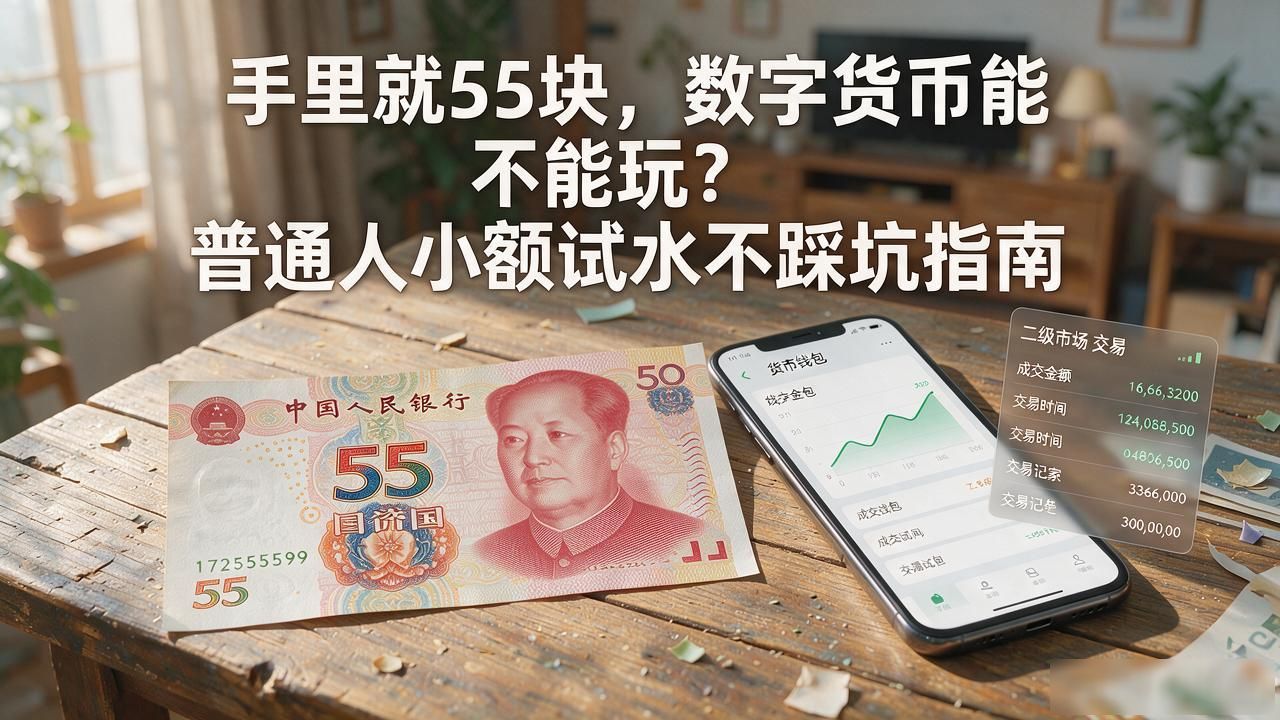 手里就55块，数字货币能不能玩？普通人小额试水不踩坑指南