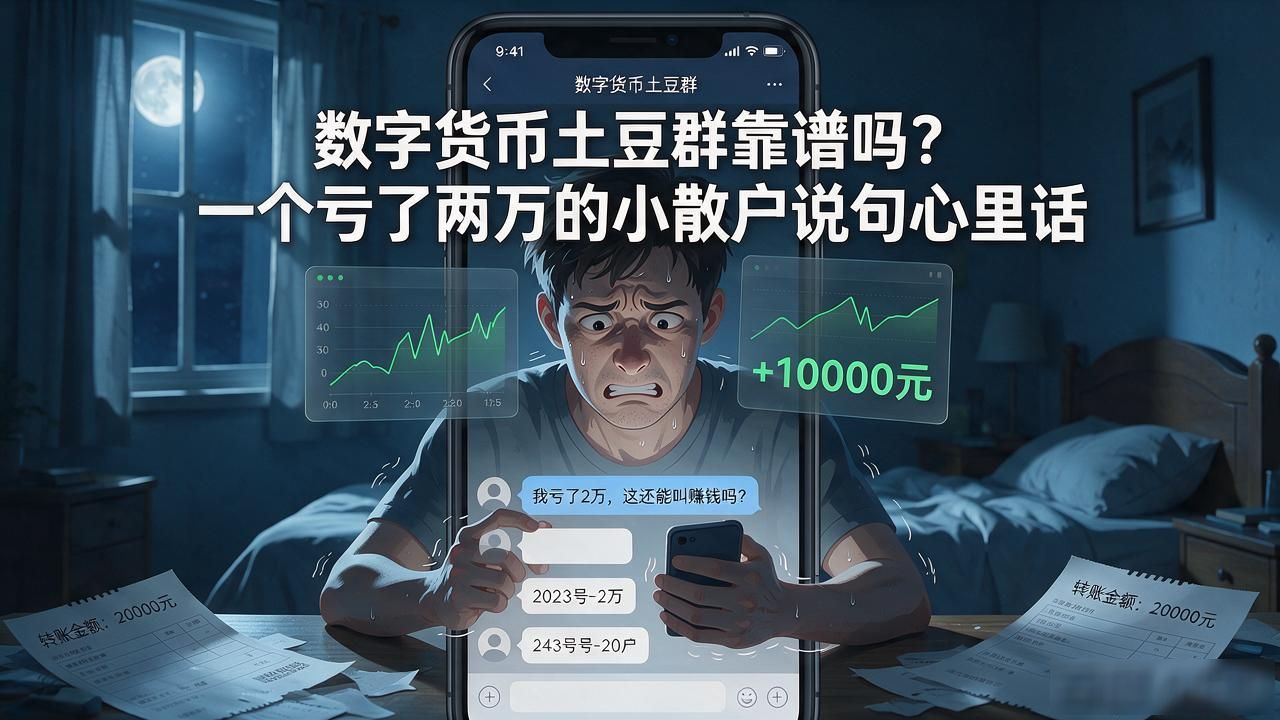 数字货币土豆群靠谱吗？一个亏了两万的小散户说句心里话