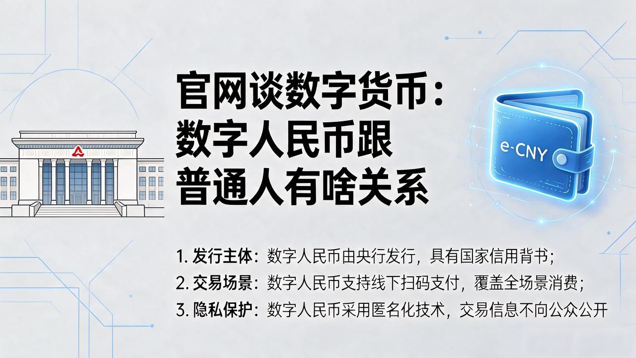 官网谈数字货币：数字人民币跟普通人有啥关系